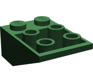 LEGO Vert foncé Pente 2 x 3 (25°) Inversé sans raccords entre les tenons (3747)