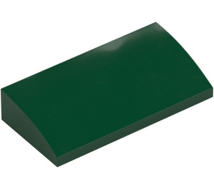 LEGO Dark Green Slope 2 x 4 Curved with Bottom Tubes (88930)