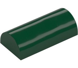 LEGO Dark Green Slope 2 x 4 Curved with Groove (6192 / 30337)