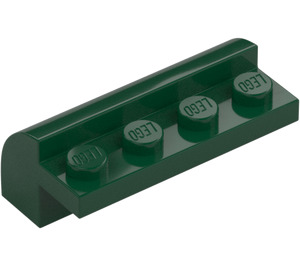 LEGO Verde scuro Pendenza 2 x 4 x 1.3 Curvo (6081)