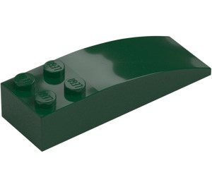 LEGO Dark Green Slope 2 x 6 Curved (44126)