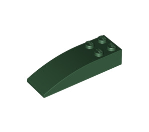 LEGO Vert foncé Pente 2 x 6 Incurvé (44126)