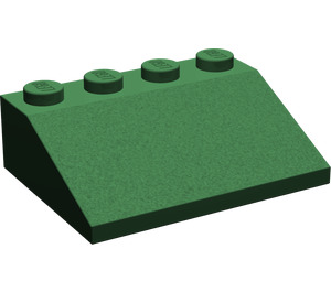 LEGO Donkergroen Helling 3 x 4 (25°) (3016 / 3297)