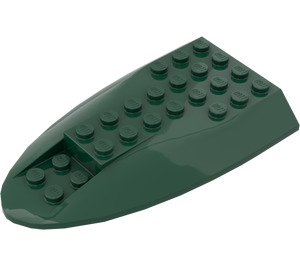 LEGO Dark Green Slope 6 x 10 with Double Bow (87615)