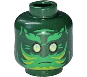 LEGO Dark Green Spirit of the Temple Head (Recessed Solid Stud) (3274 / 103746)