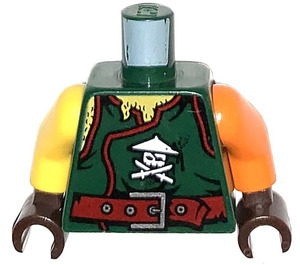 LEGO Dunkelgrün sqiffy Torso (973)