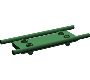 LEGO Dark Green Stretcher with Bottom Hinges (4714)