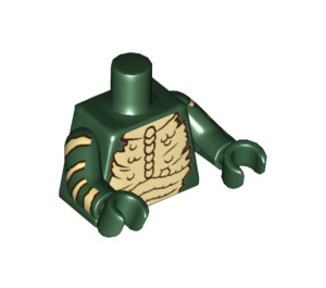 LEGO Mørkegrøn Stribe Minifig Torso (973 / 88585)