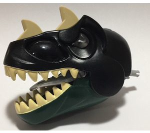 LEGO Dark Green T-Rex Head with Light-Up Eyes and Black Top (54617 / 54643)