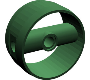 LEGO Dark Green Technic Cylinder with Center Bar (41531 / 77086)