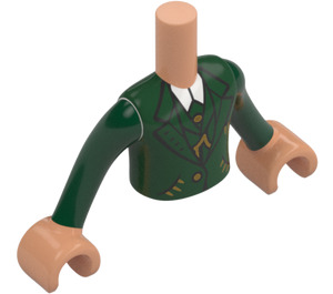 LEGO Dark Green The Wizard Friends Torso (Boy)