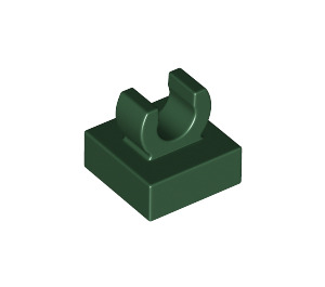 LEGO Dark Green Tile 1 x 1 with Clip (Raised "C") (15712 / 44842)