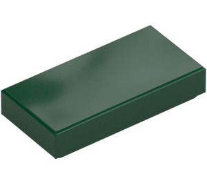 LEGO Dark Green Tile 1 x 2 with Groove (3069 / 30070)