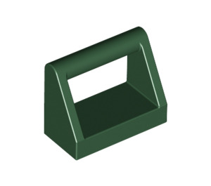 LEGO Dark Green Tile 1 x 2 with Handle (2432)