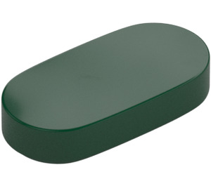 LEGO Dark Green Tile 1 x 2 with Rounded Ends (1126)