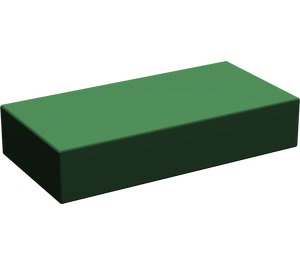 LEGO Dark Green Tile 1 x 2 without Groove (3069)