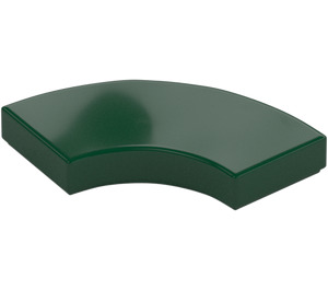 LEGO Dark Green Tile 2 x 2 Curved Corner (27925)