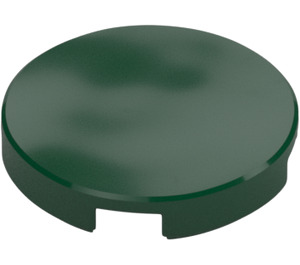 LEGO Dark Green Tile 2 x 2 Round with Bottom Stud Holder (14769)