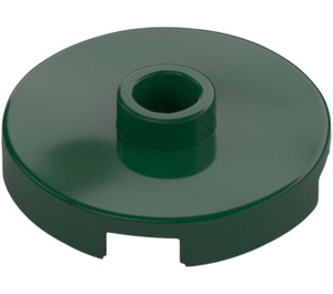 LEGO Dark Green Tile 2 x 2 Round with Stud (18674)