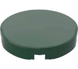 LEGO Verde oscuro Plana 2 x 2 Circular con parte inferior "X" (4150)