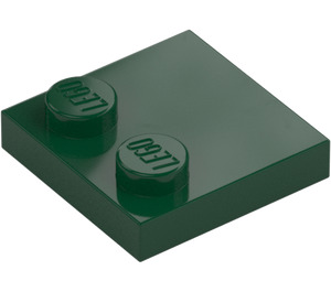 LEGO Dark Green Tile 2 x 2 with Studs on Edge (33909)