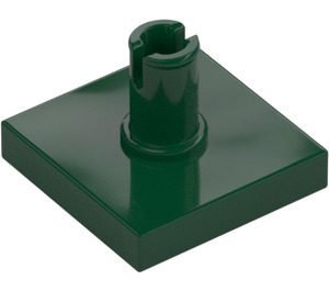 LEGO Dark Green Tile 2 x 2 with Vertical Pin (2460 / 49153)