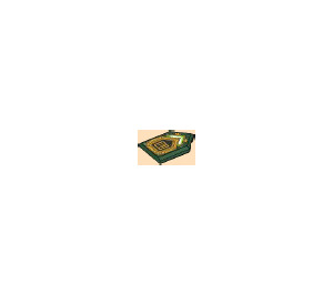 LEGO Dark Green Tile 2 x 3 Pentagonal with Ninjago Gold (22385 / 101628)