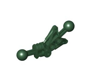 LEGO Dark Green Toa Leg 1 x 7 with 2 Ball Joints 30 Degrees (32482)