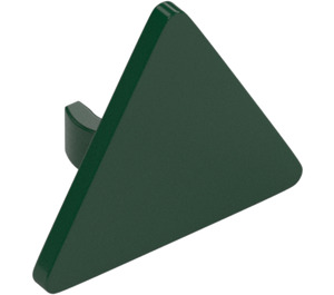 LEGO Verde scuro Triangolare Sign con clip divisa (30259 / 39728)