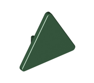 LEGO Dunkelgrün Dreieckig Sign mit geteiltem Clip (30259 / 39728)