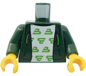 LEGO Dark Green Violin Kid Minifig Torso (973)