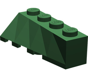 LEGO Dark Green Wedge 2 x 4 Sloped Right (43720)