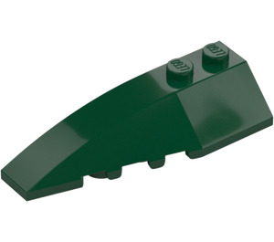 LEGO Verde scuro Cuneo 2 x 6 Doppio Sinistra (5830 / 41748)