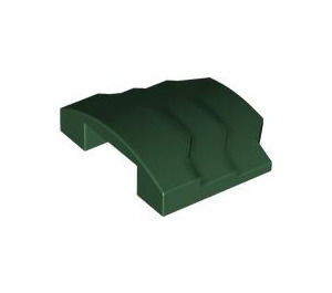 LEGO Dark Green Wedge 3 x 4 with Stepped Sides (66955)