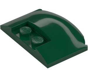 LEGO Dark Green Wedge 3 x 4 x 0.7 with Recess (93604)