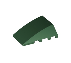 LEGO Dark Green Wedge 4 x 4 Triple Curved without Studs (47753)