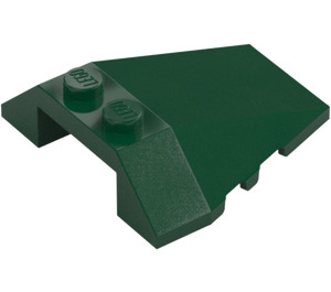 LEGO Verde oscuro Cuña 4 x 4 Triple con muescas para espigas (48933)