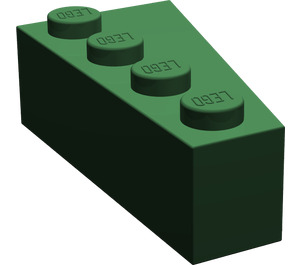 LEGO Dunkelgrün Keil Backstein 2 x 4 Links (41768)
