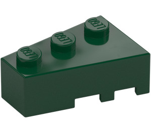 LEGO Dark Green Wedge Brick 3 x 2 Left (6565)