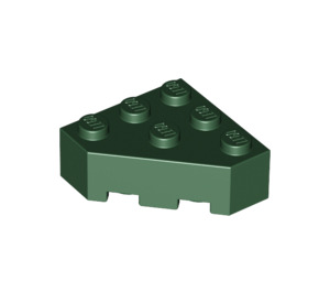 LEGO Dark Green Wedge Brick 3 x 3 without Corner (30505)