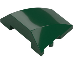 LEGO Dark Green Wedge Curved 3 x 4 Triple (64225)