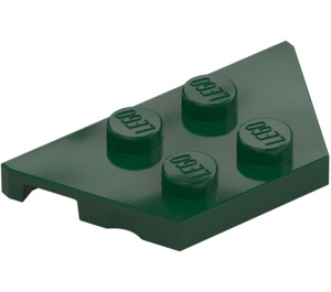 LEGO Dark Green Wedge Plate 2 x 4 (51739)