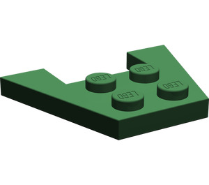 LEGO Dark Green Wedge Plate 3 x 4 without Stud Notches (4859)