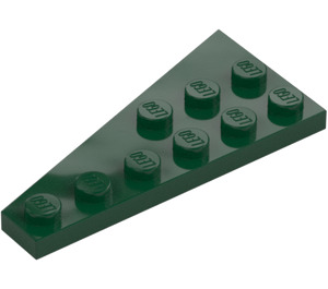 LEGO Tmavě zelená Klín Deska 3 x 6 Křídlo Pravá (54383)