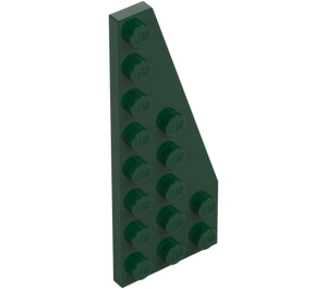 LEGO Vert Foncé Pièce de monnaie assiette 3 x 8 Aile Droite (50304)