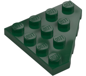 LEGO Donkergroen Wig Plaat 4 x 4 Hoek (30503)