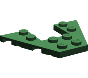 LEGO Dunkelgrün Keil Platte 4 x 6 mit 2 x 2 Ausgeschnitten (29172 / 47407)