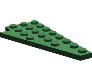 LEGO Vert foncé Coin assiette 4 x 8 Aile Droite avec encoche pour tenon en dessous (3934)