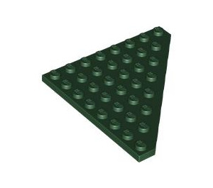 LEGO Dark Green Wedge Plate 8 x 8 Corner (30504)