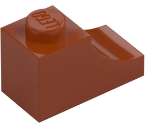 LEGO Dunkles Orange Bogen 1 x 2 Invers (78666)